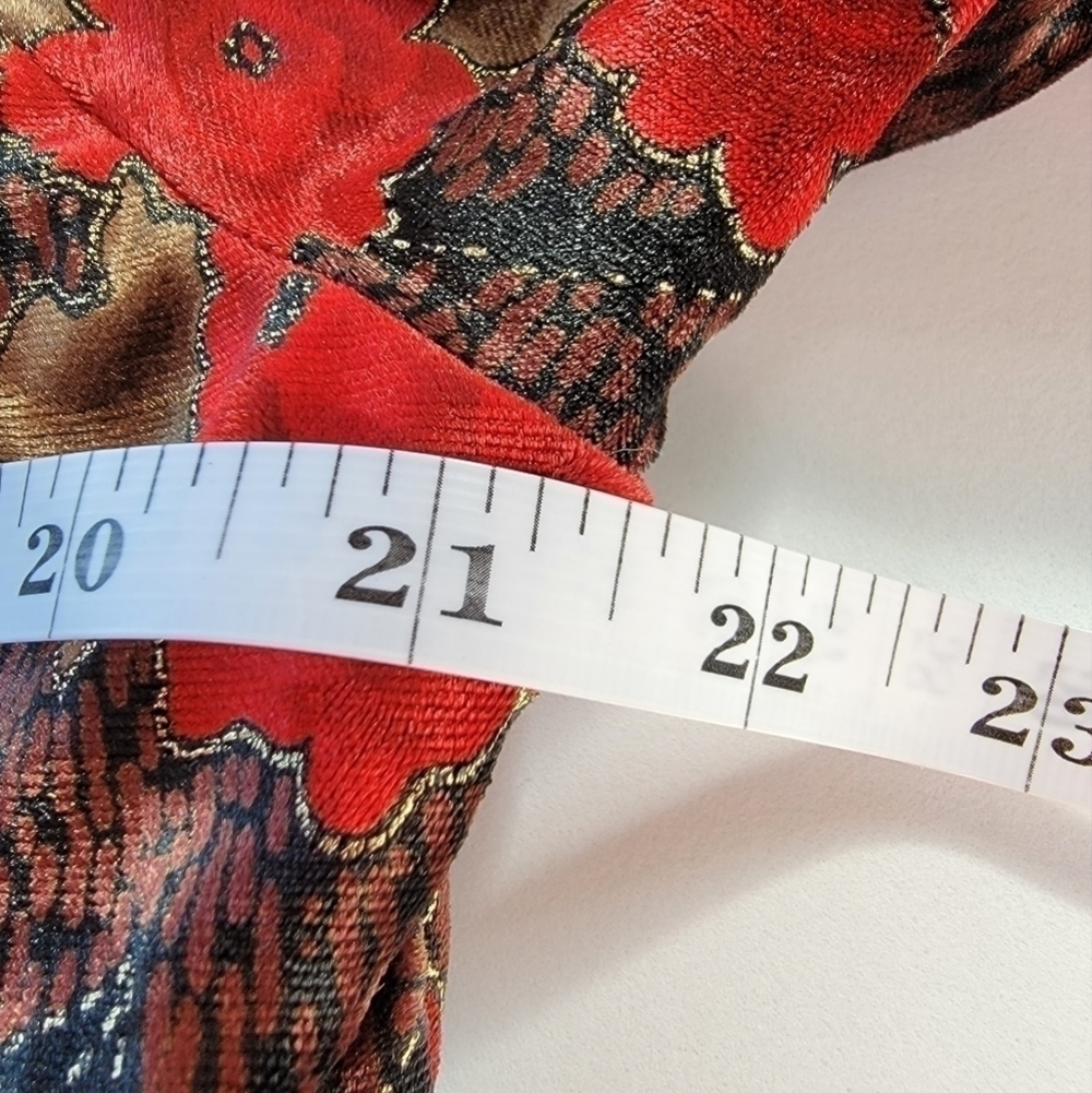 R&K Evening Rose Pattern Jacket Size Large Euc - image 6